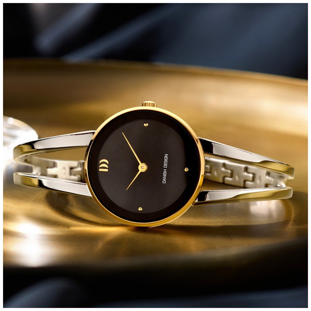 Reloj de mujer diseño danés esfera negra - IV73Q1295