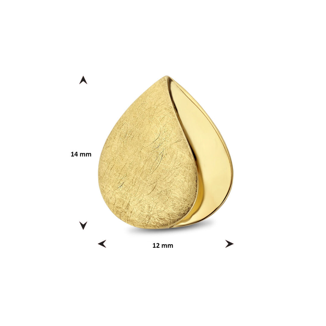 hanger poli/mat 14K geelgoud
