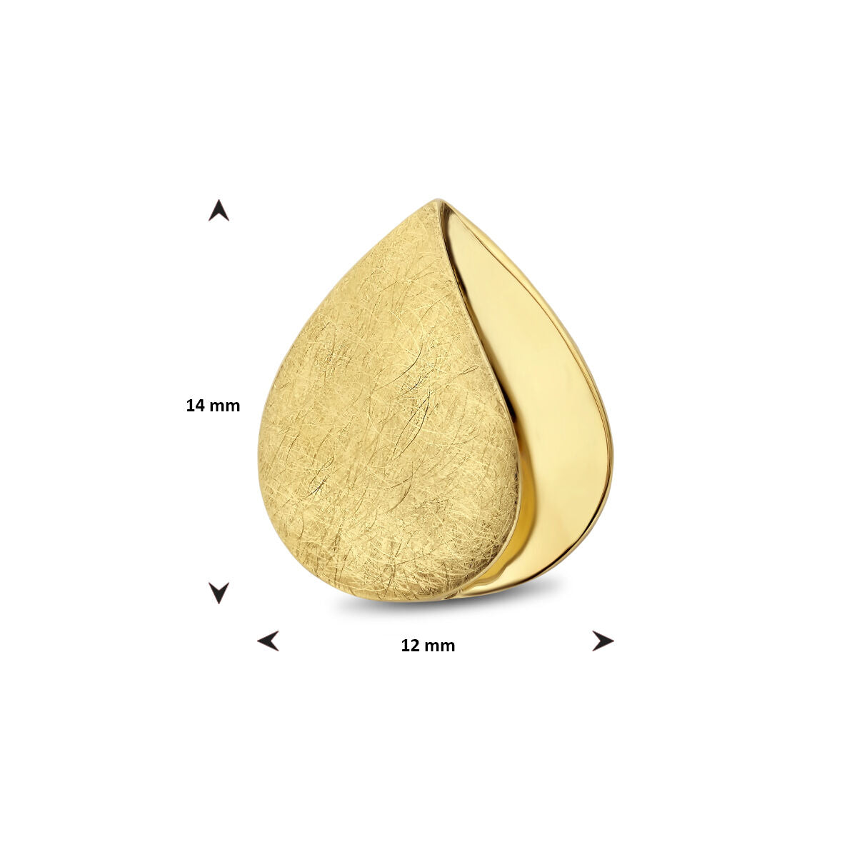 colgante poli/mat 14K oro amarillo