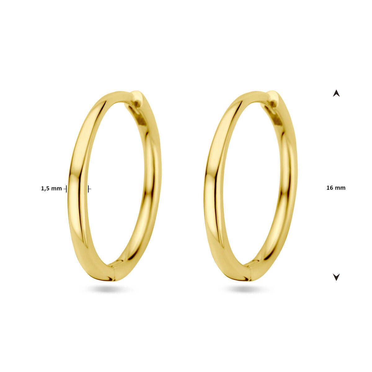 aros 14K oro amarillo