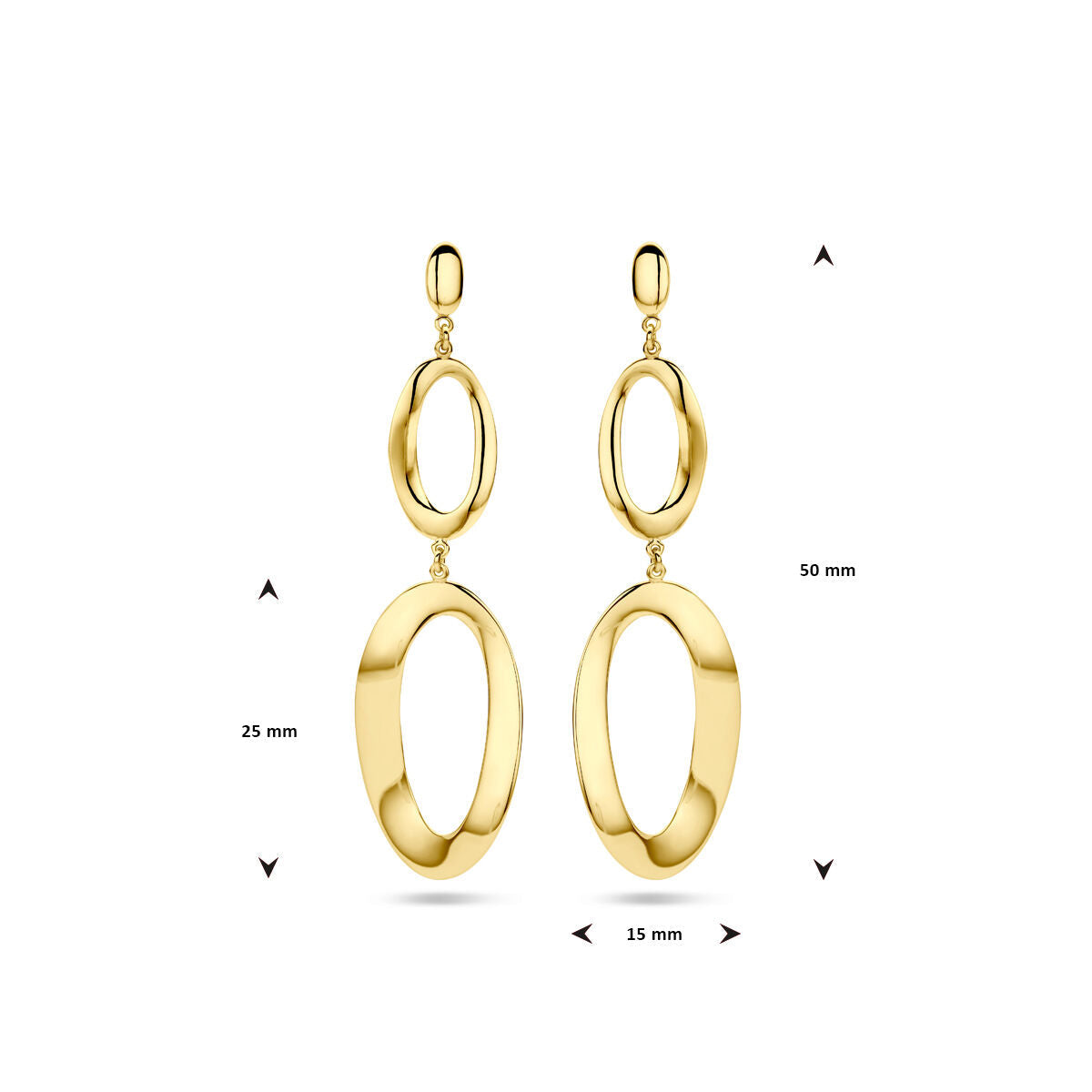 pendientes de 14K oro amarillo