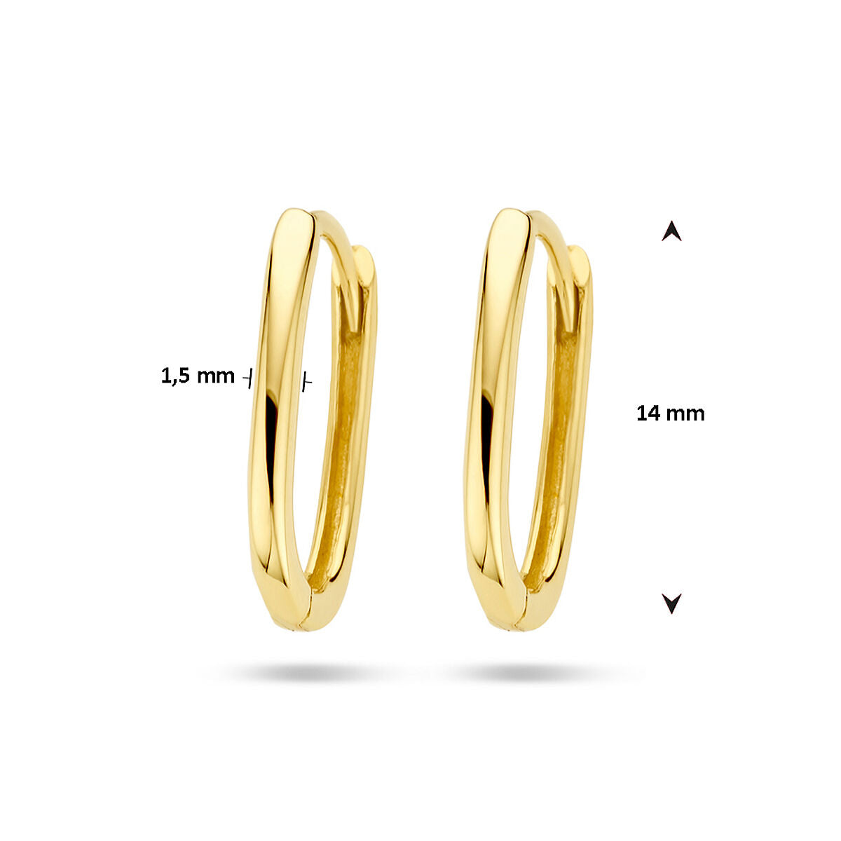 aros paperclip 14K oro amarillo