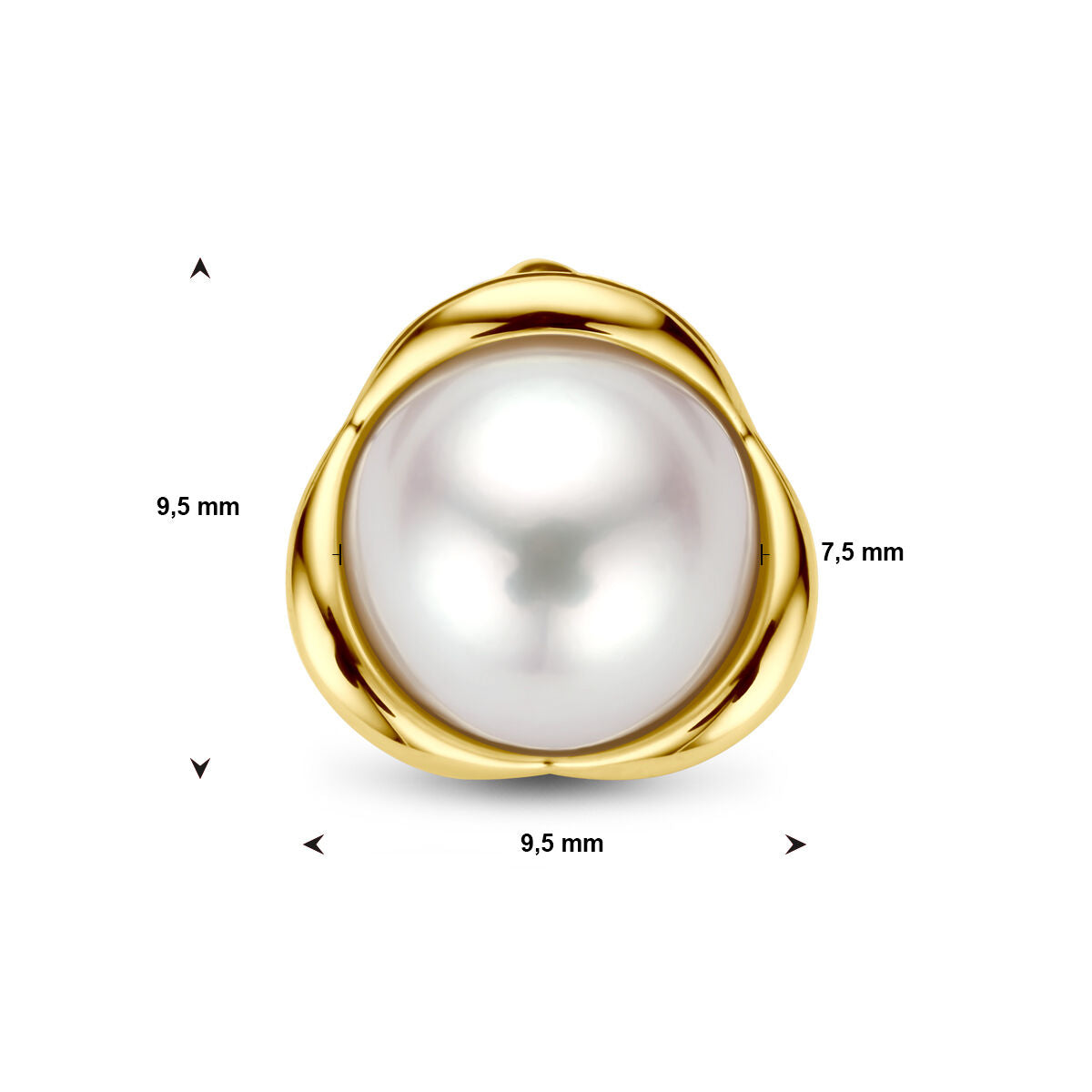 colgante perla 14K oro amarillo