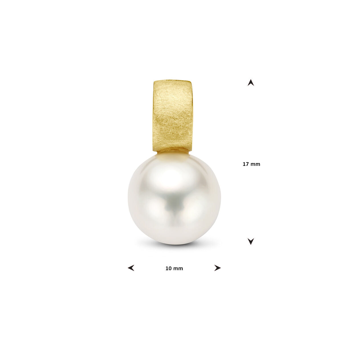 colgante perla rayada oro amarillo 14K