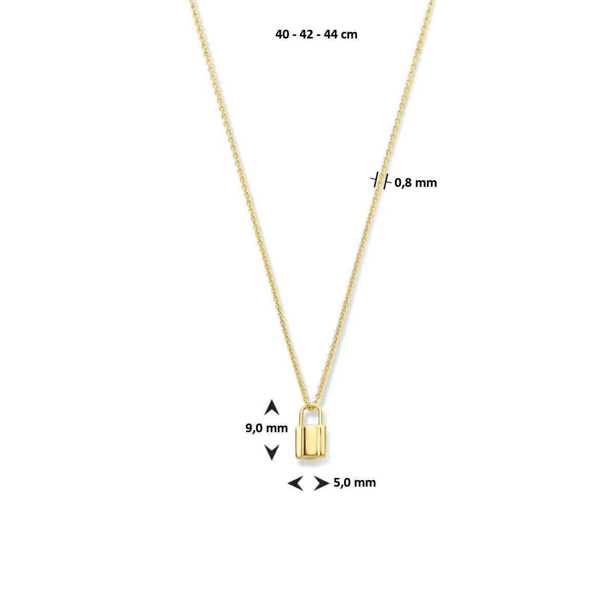 Collar de mujer oro 14K
