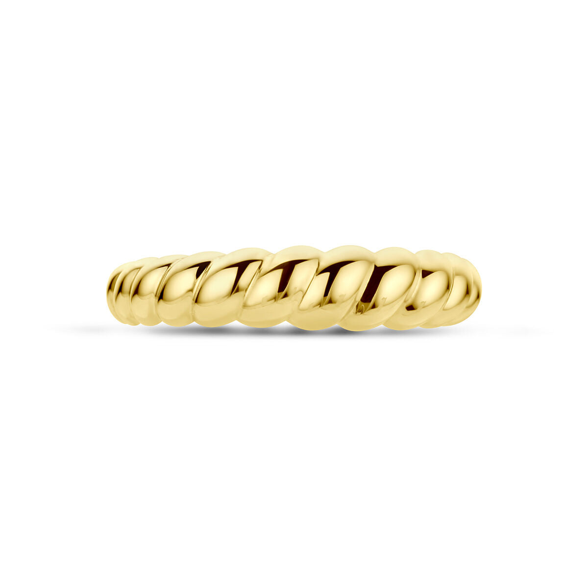 anillo retorcido en oro amarillo de 14K
