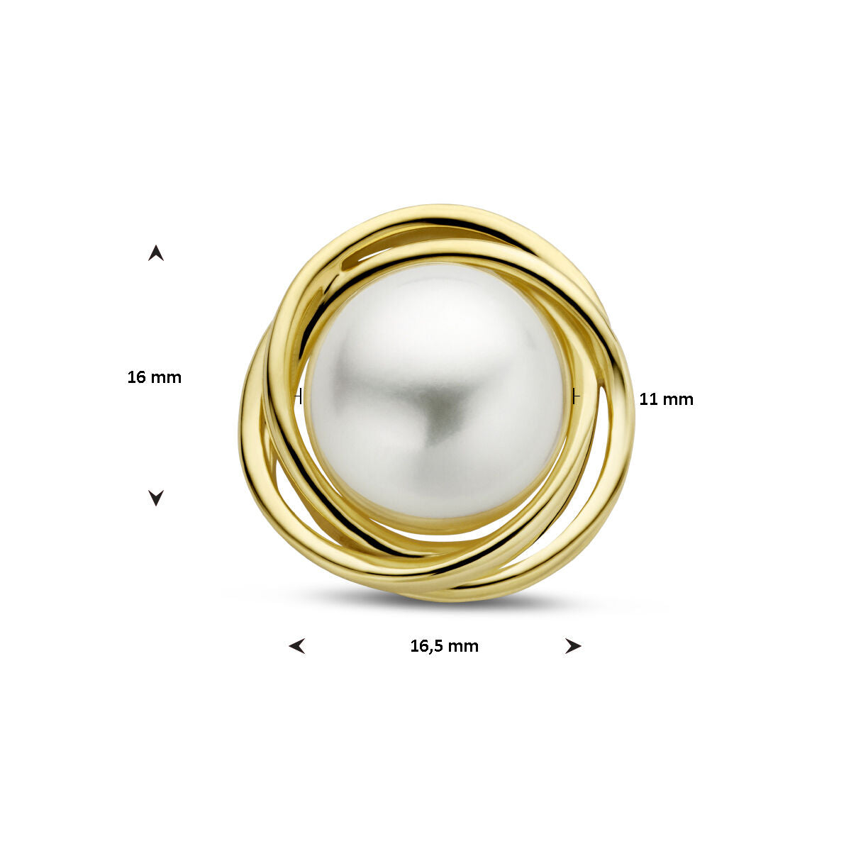 colgante perla 14K oro amarillo