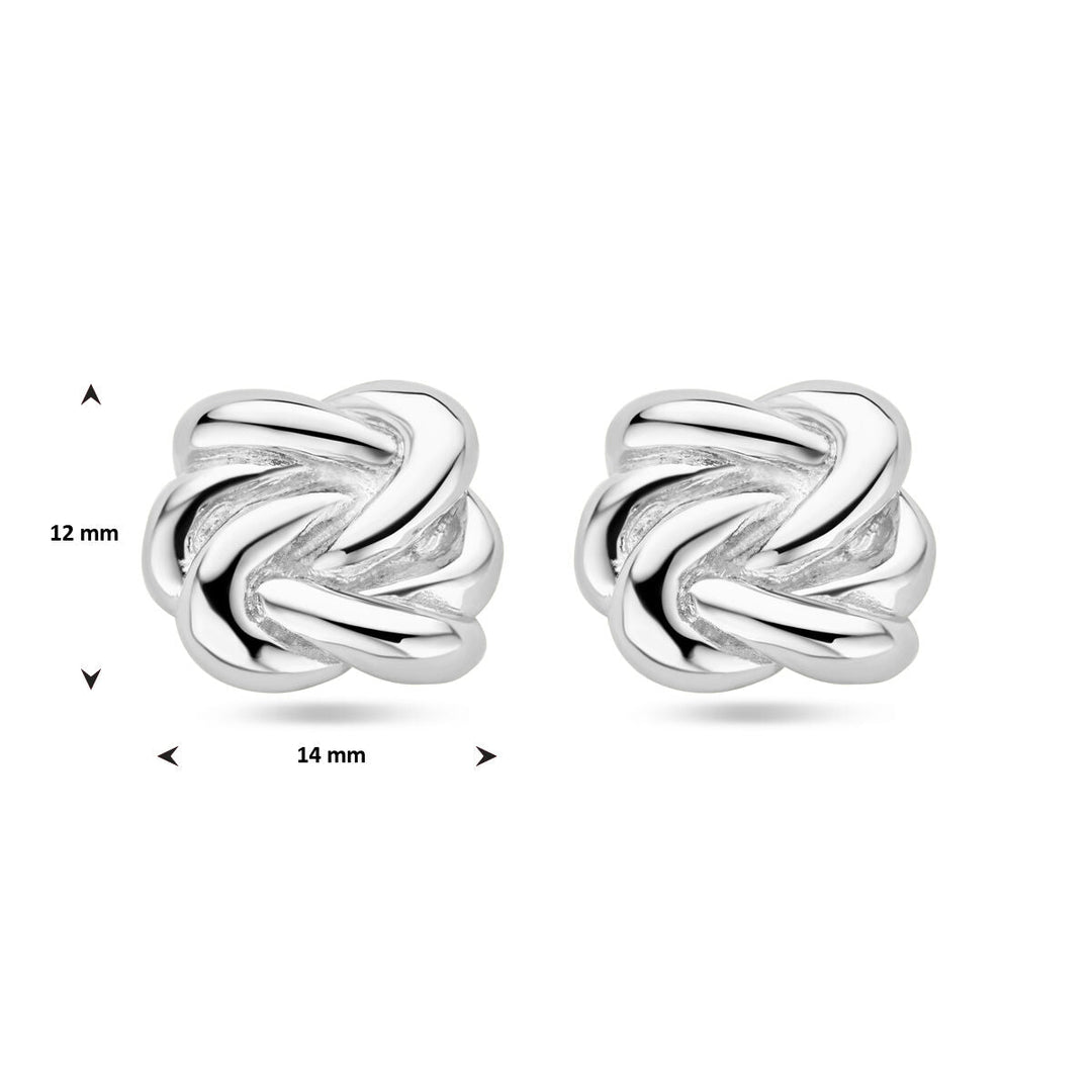 oorknoppen knoop zilver gerhodineerd
