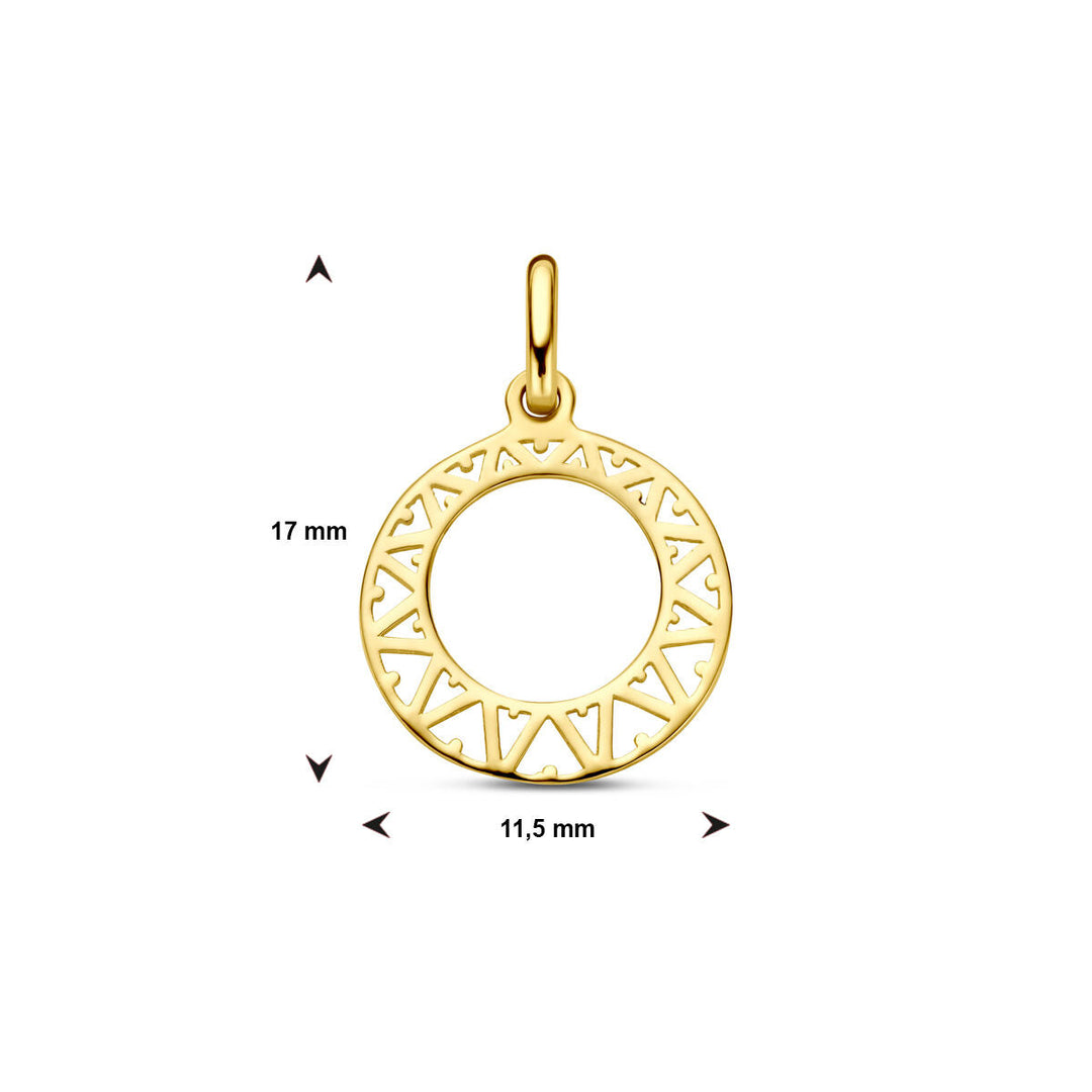 hanger cirkel 14K geelgoud