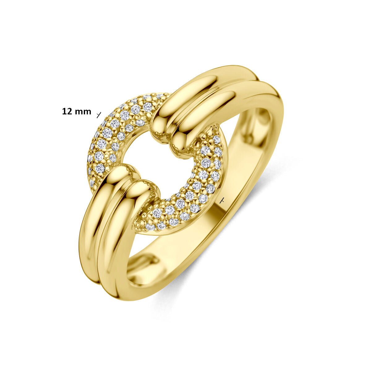 Anillo de mujer en oro amarillo con diamante – 14k oro amarillo