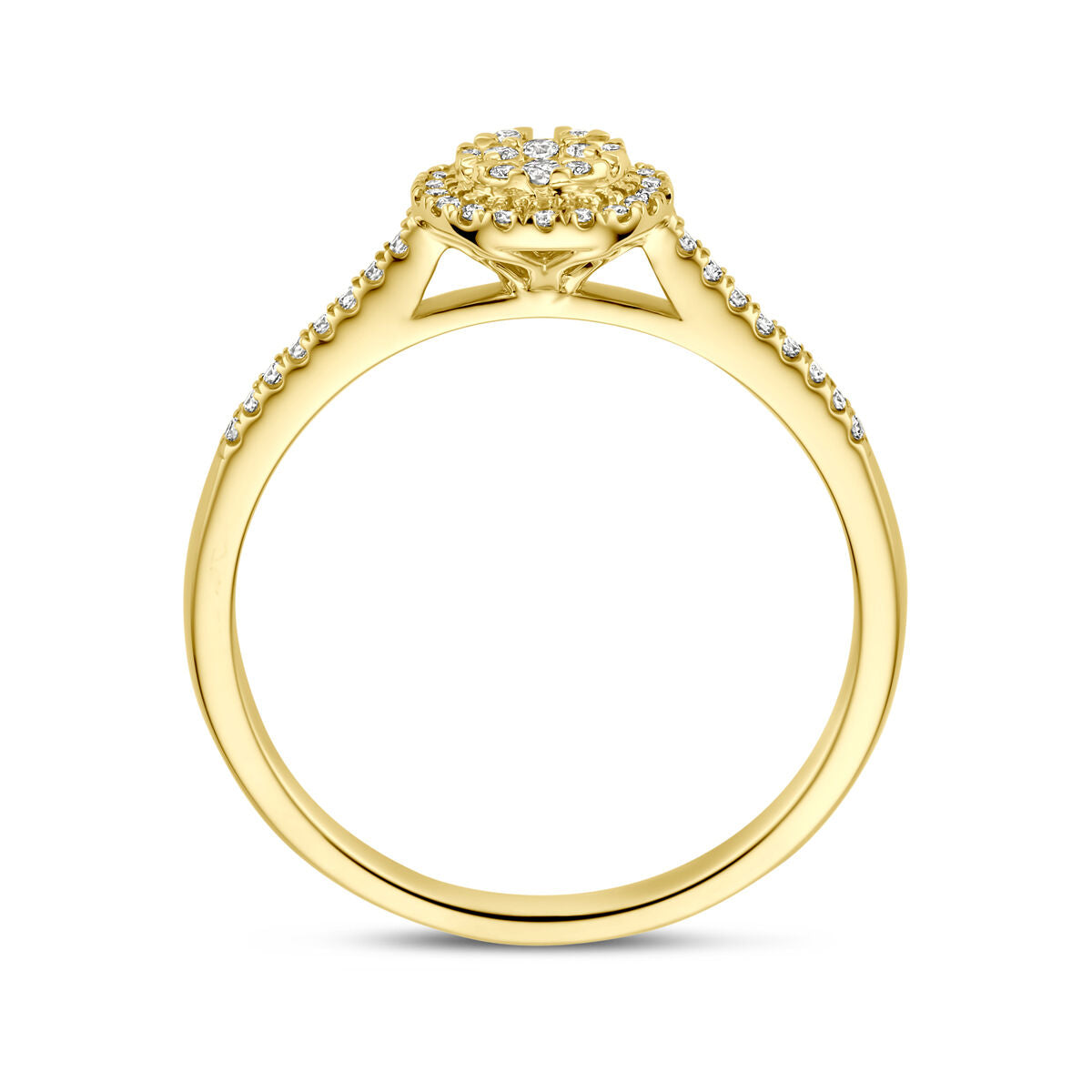 anillo diamante 0.19ct h si 14K oro amarillo