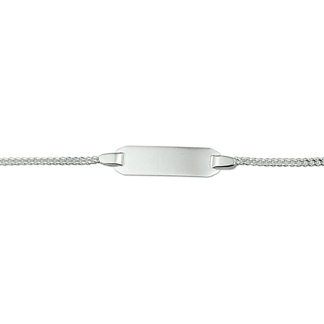 Pulsera gourmette de 5,0 mm con placa lisa para grabar.
