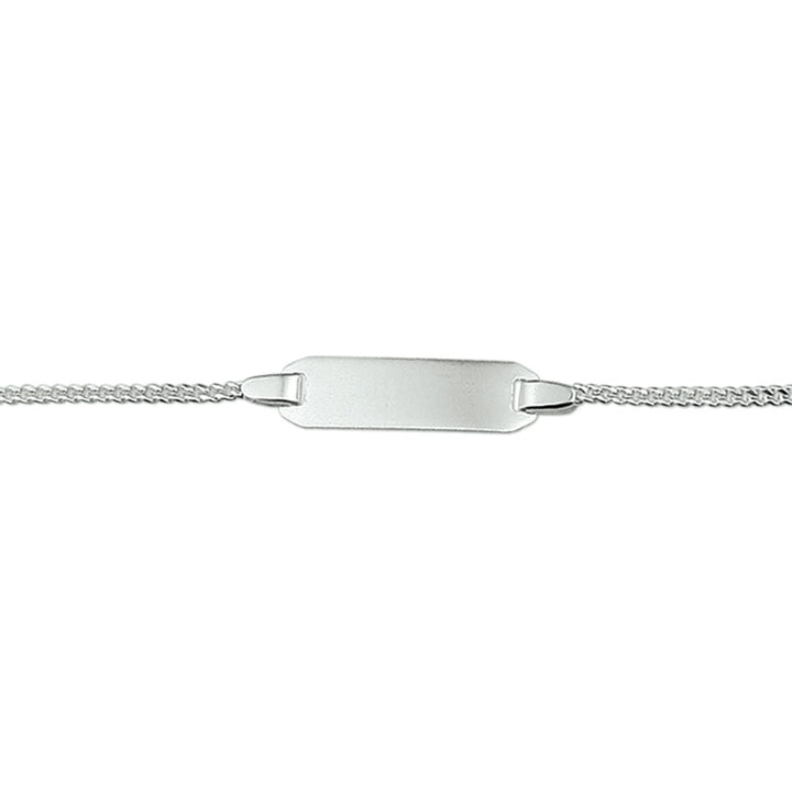 Pulsera gourmette de 5,0 mm con placa lisa para grabar.
