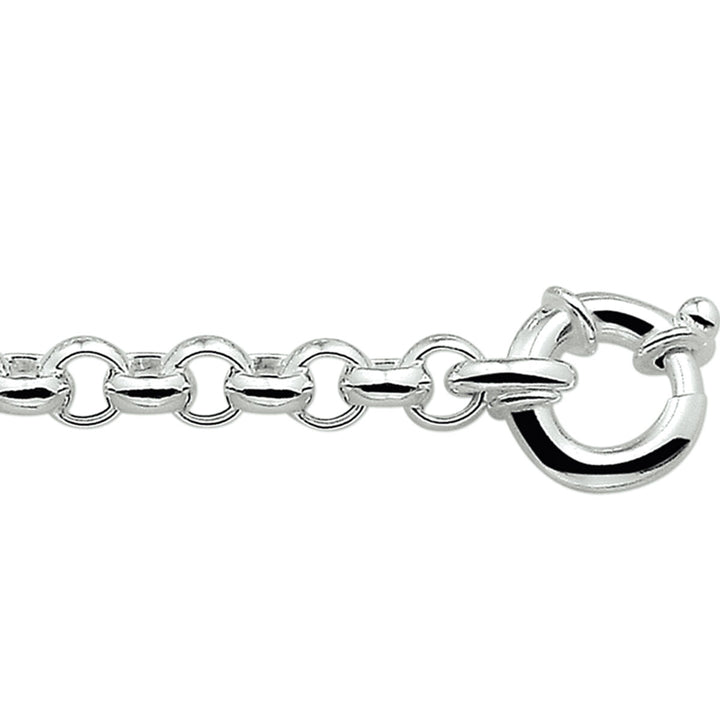 armband jasseron 7 mm met groot springslot zilver wit