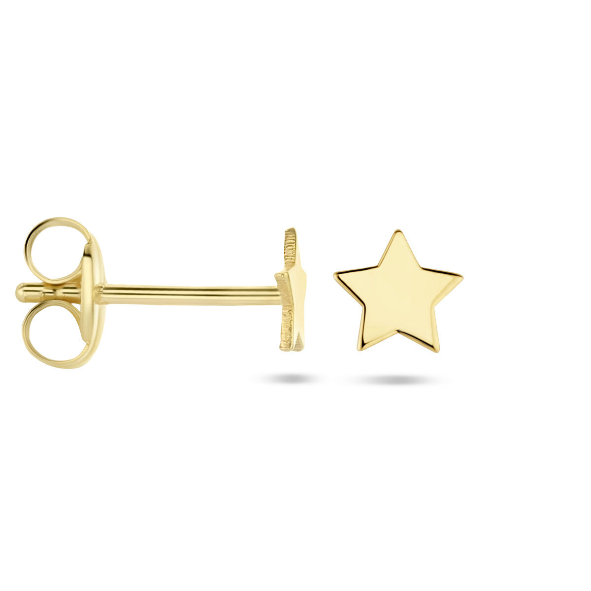 pendientes de botón estrella 14K oro amarillo