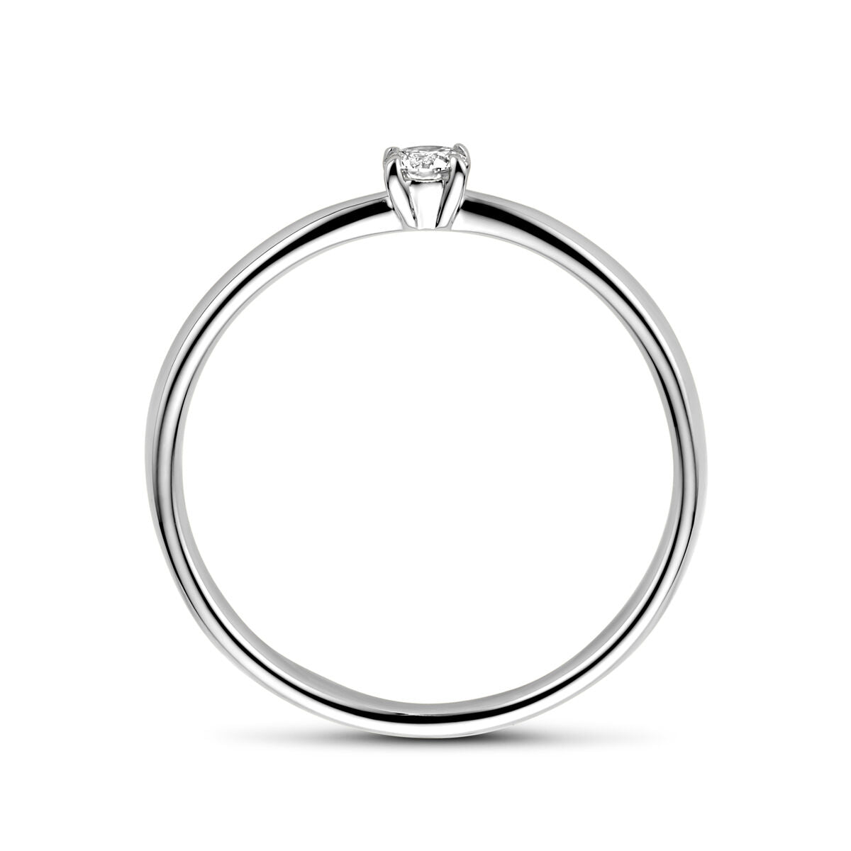 anillo de compromiso diamante 0.10ct h si oro blanco 14K