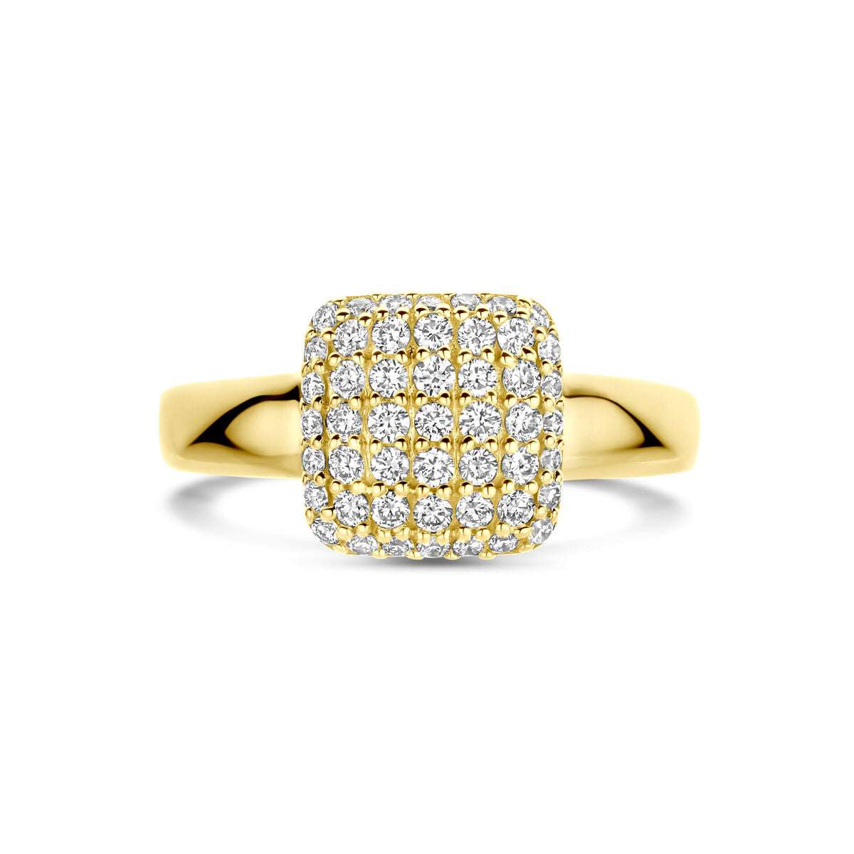 Anillo de mujer en oro amarillo de 14k con diamante cultivado en laboratorio de 0.50ct