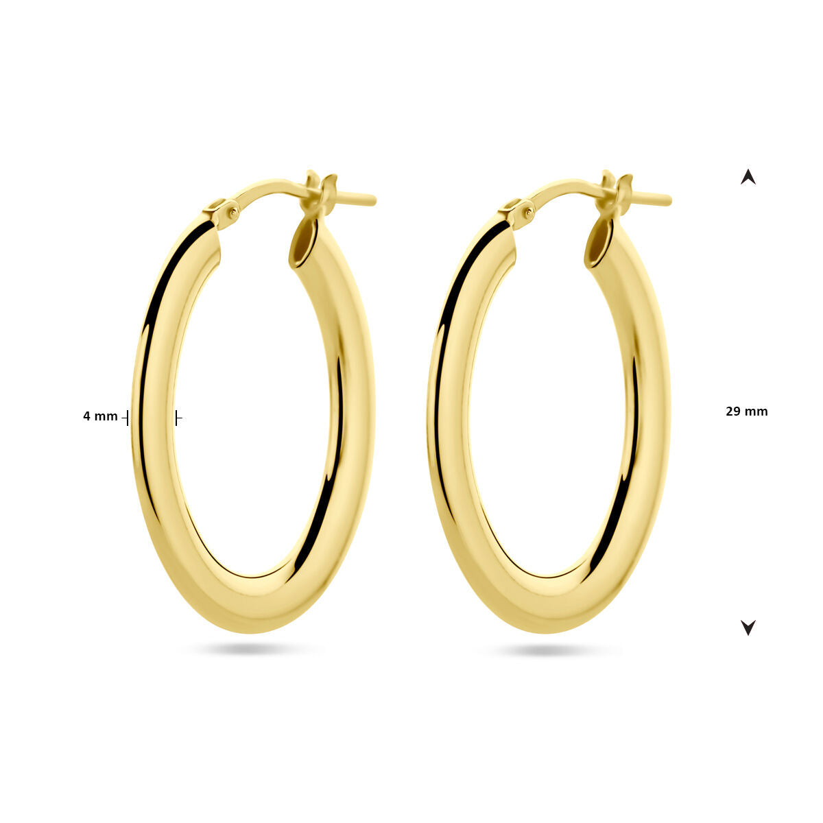 aros 1 micrón plata chapado en oro amarillo