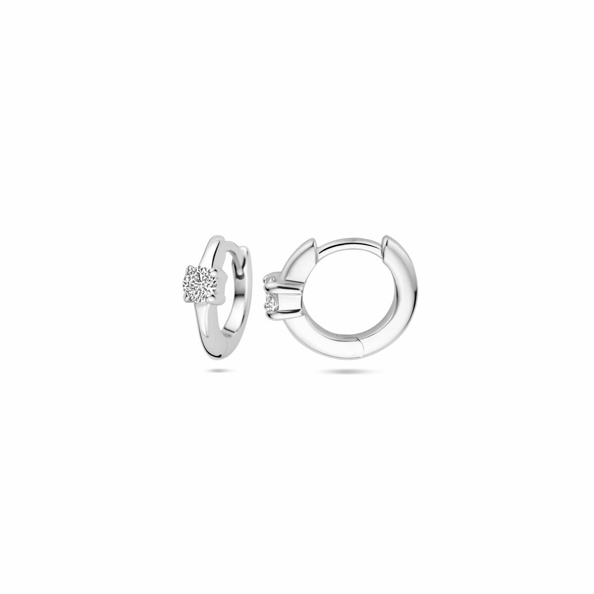 aros de circonita 10 mm plata rodiado