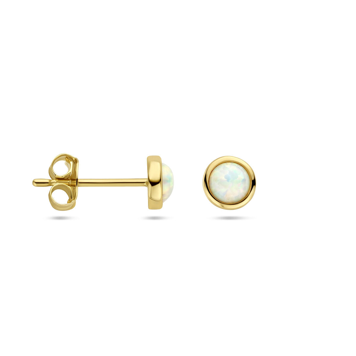 pendientes opalo 14K oro amarillo