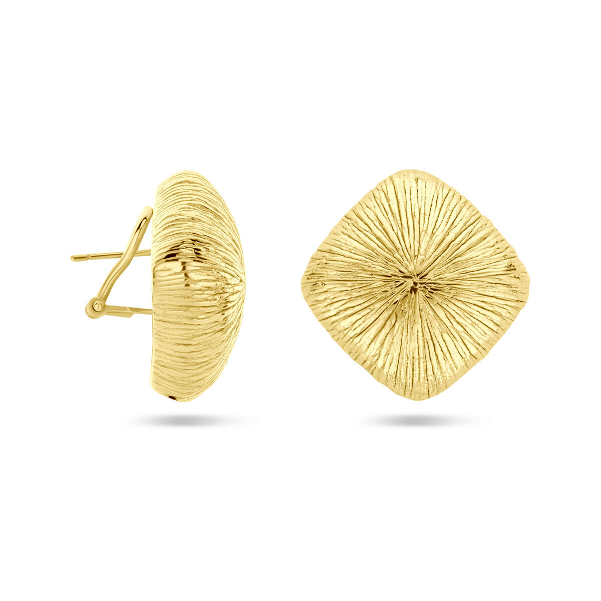 pendientes de botón 27 mm 1 micron plata chapado en oro amarillo