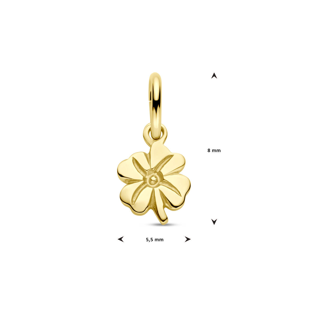 colgante trébol 14K oro amarillo