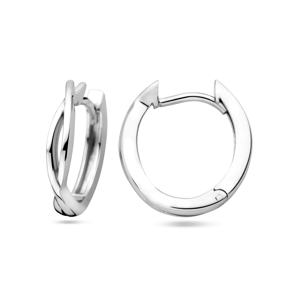 aros de plata rodiado