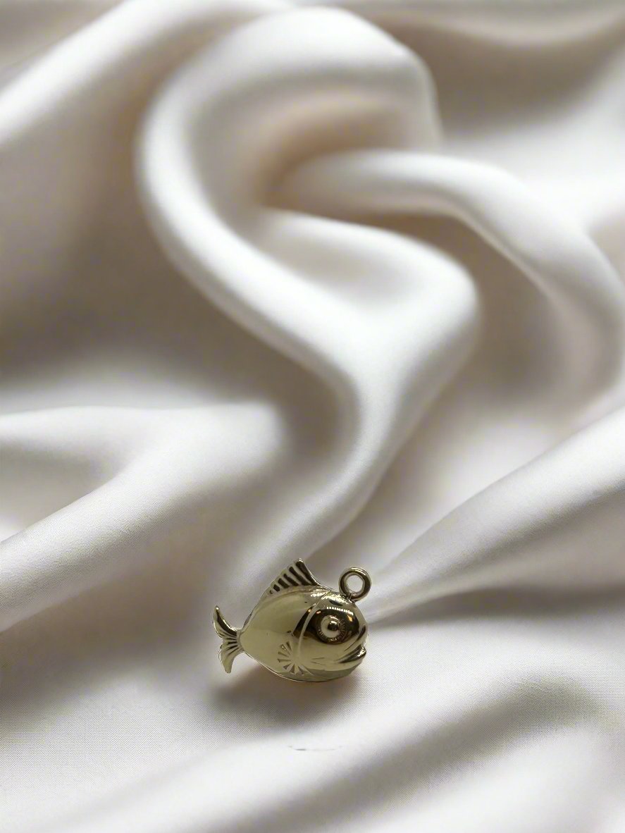 colgante de oro vintage 14k pez 1.5gr