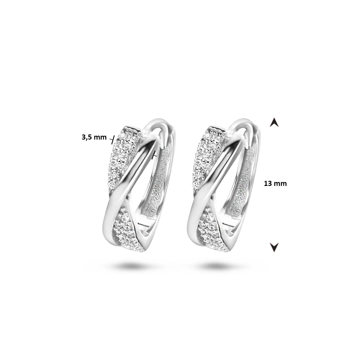 aros de circonita plata rodiada