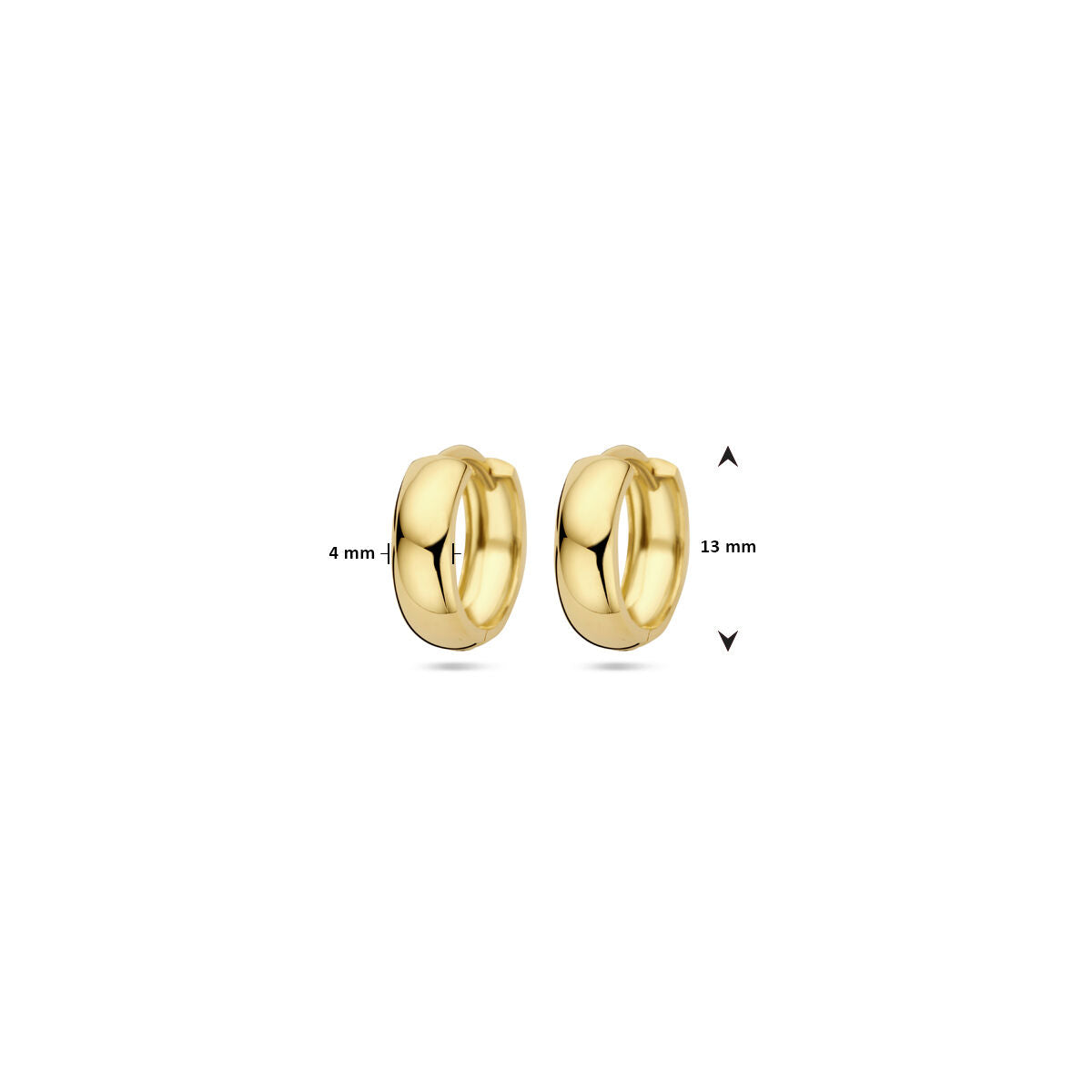 aros 13 mm 9 quilates