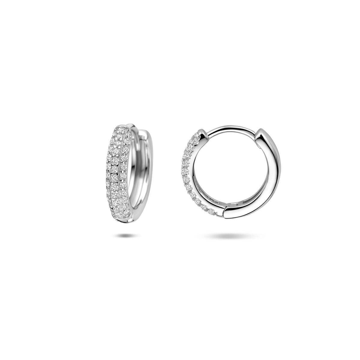 Aros de plata con circonitas – plata 925 rodiada