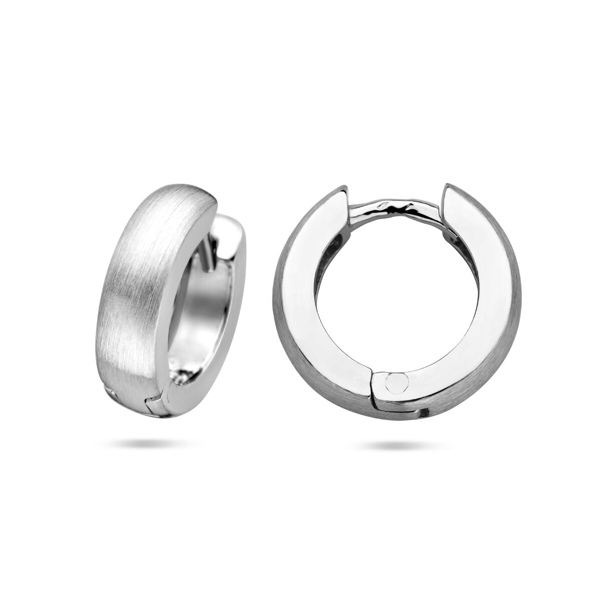 aros planos 4,0 mm pulido/mate plata rodiado