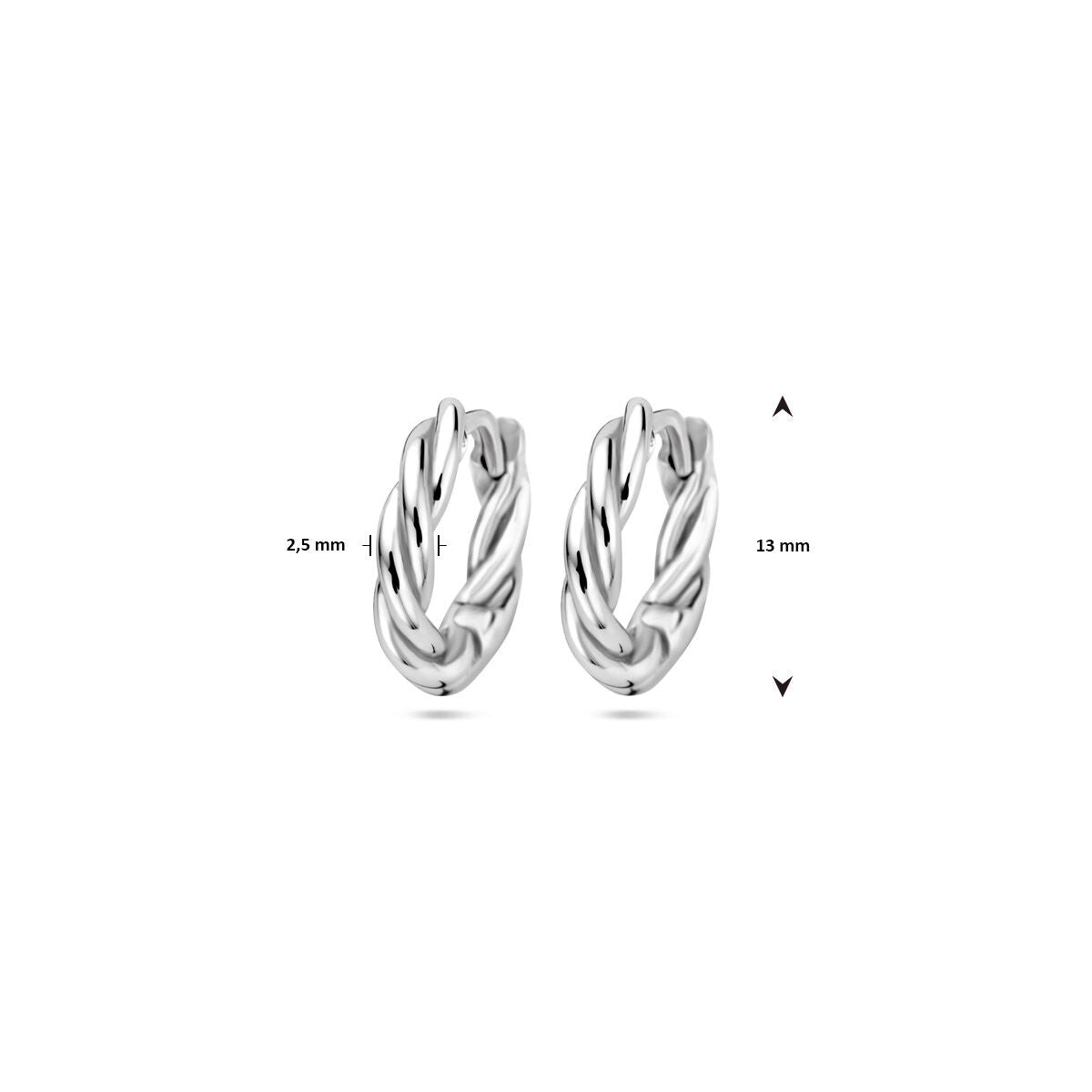 aros tubo 2,5 mm plata rodiado