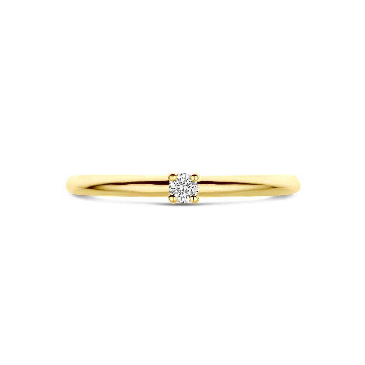 anillo diamante 0.05ct h si 14K oro amarillo