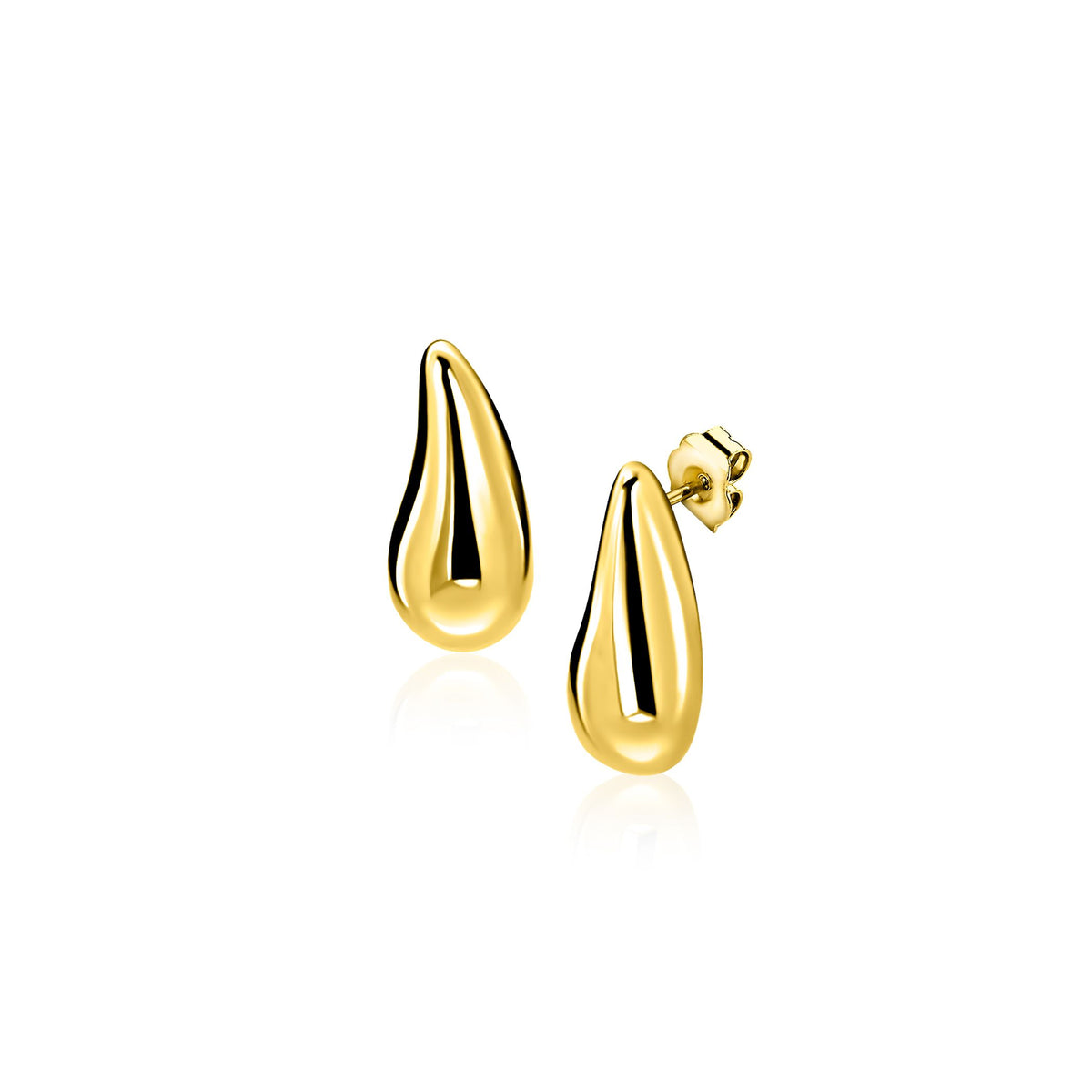 ZINZI pendientes de botón chapado en oro ZIO2719G
