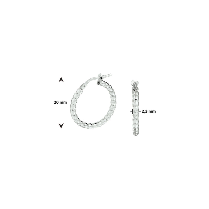oorringen zilver gerhodineerd