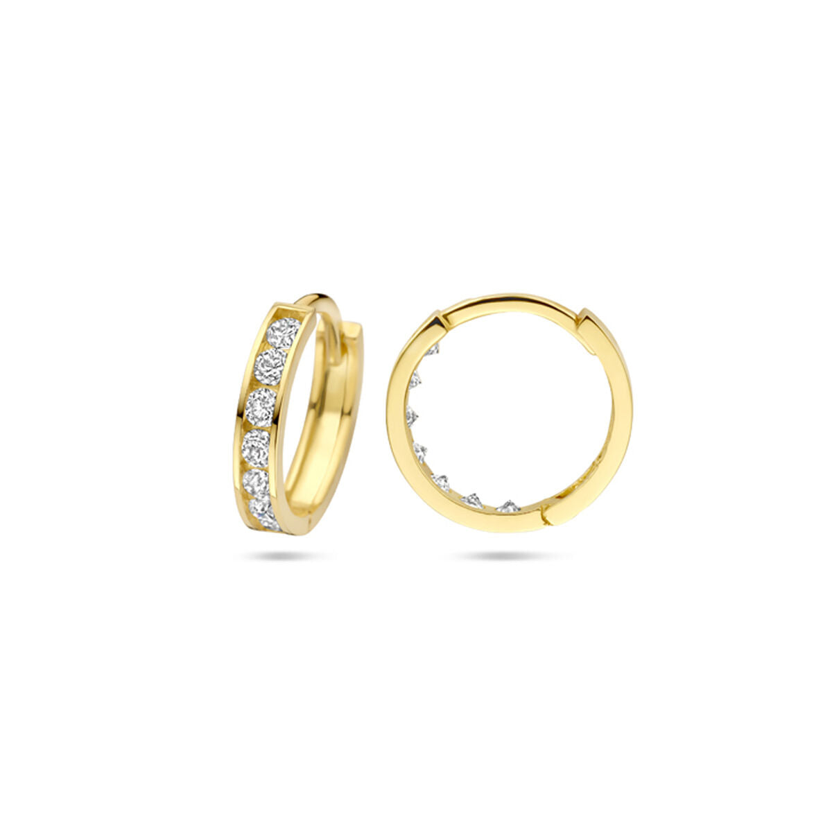 aros de circonita 12,5 mm 9 quilates