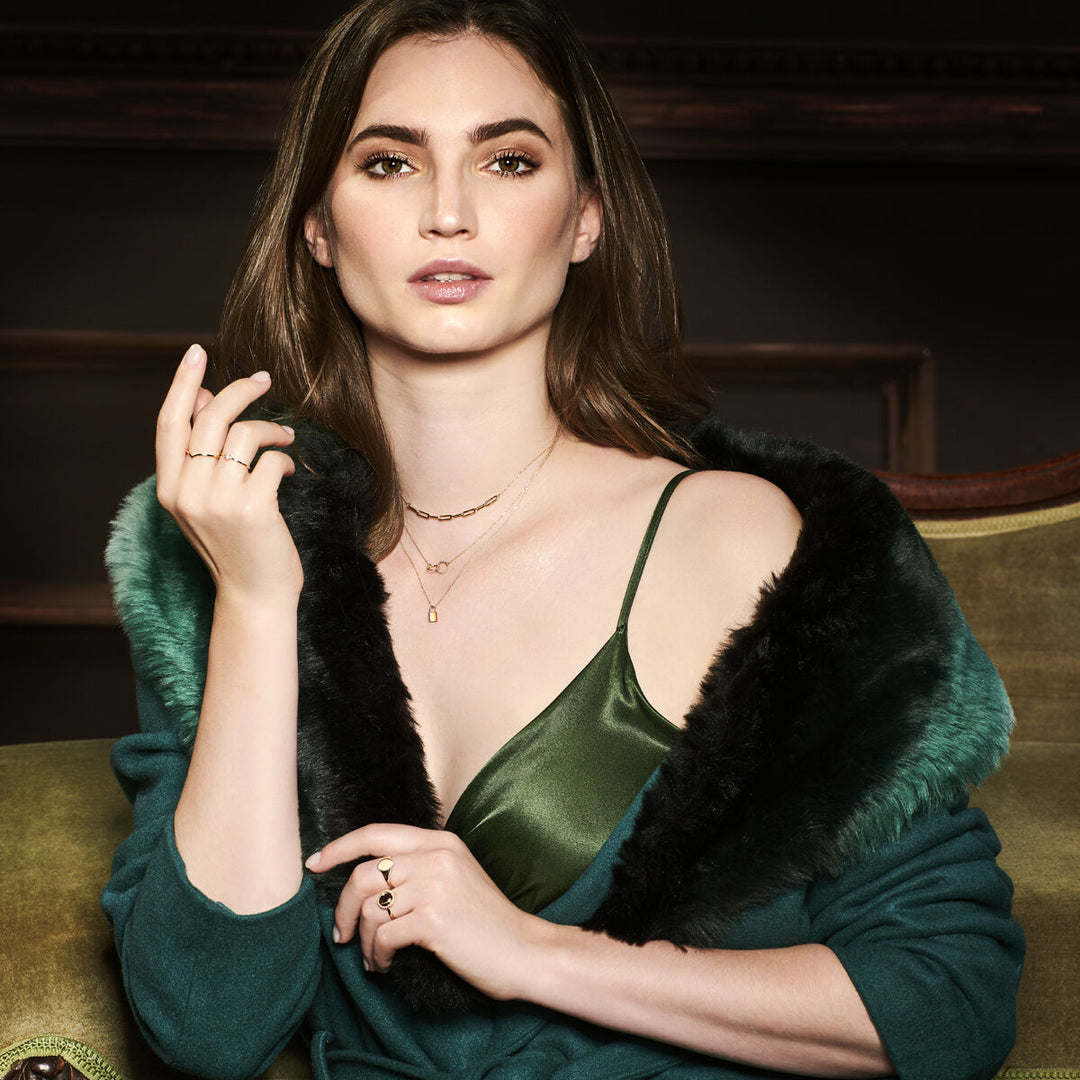 Gouden dames ketting slot 14K