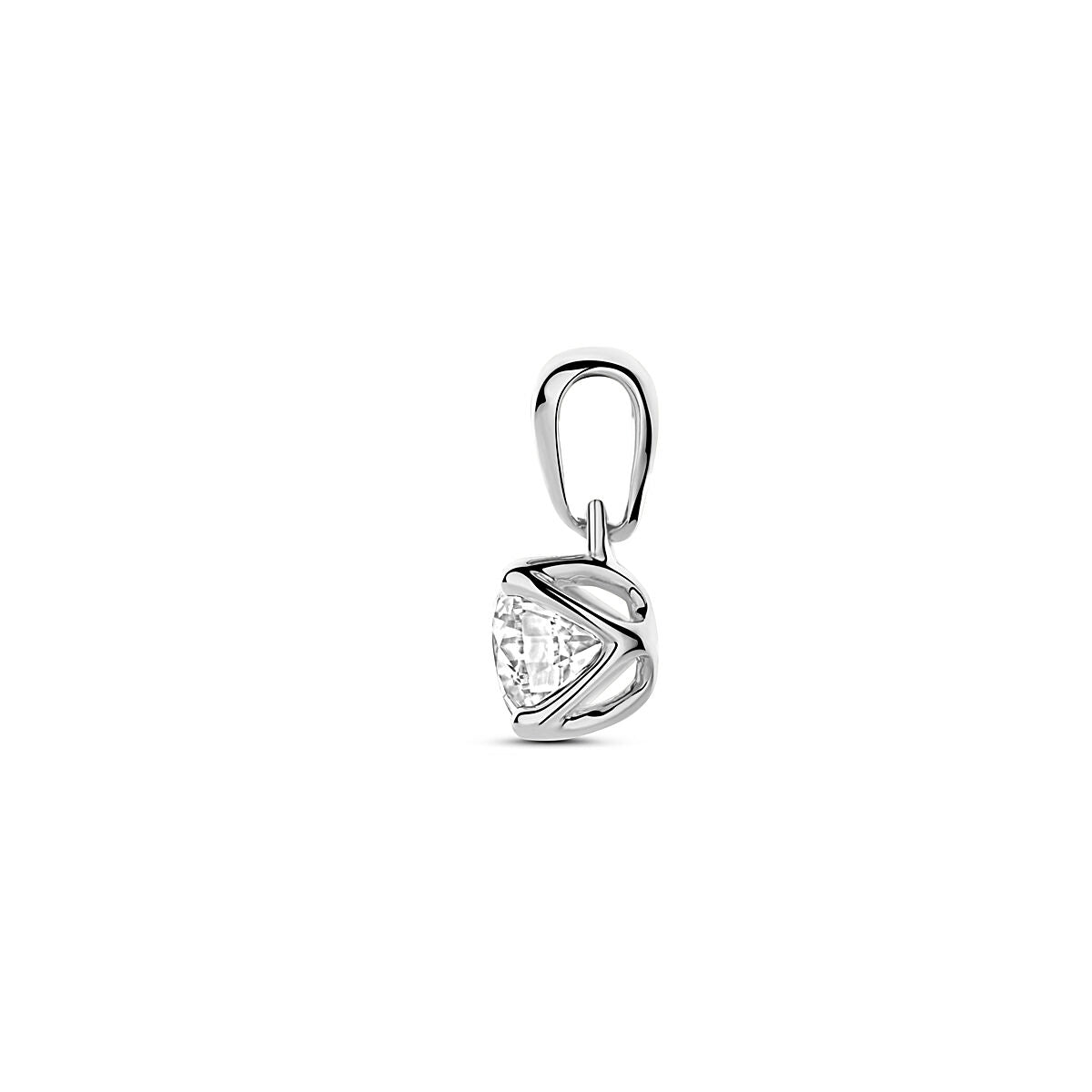 colgante diamante cultivado en laboratorio 0.50ct h si 10 mm oro blanco 14K