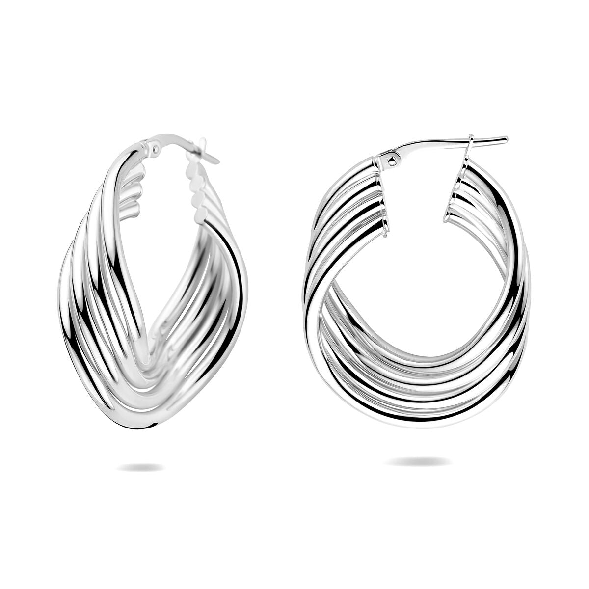 Pendientes de mujer de plata rodiada – 31,5 mm