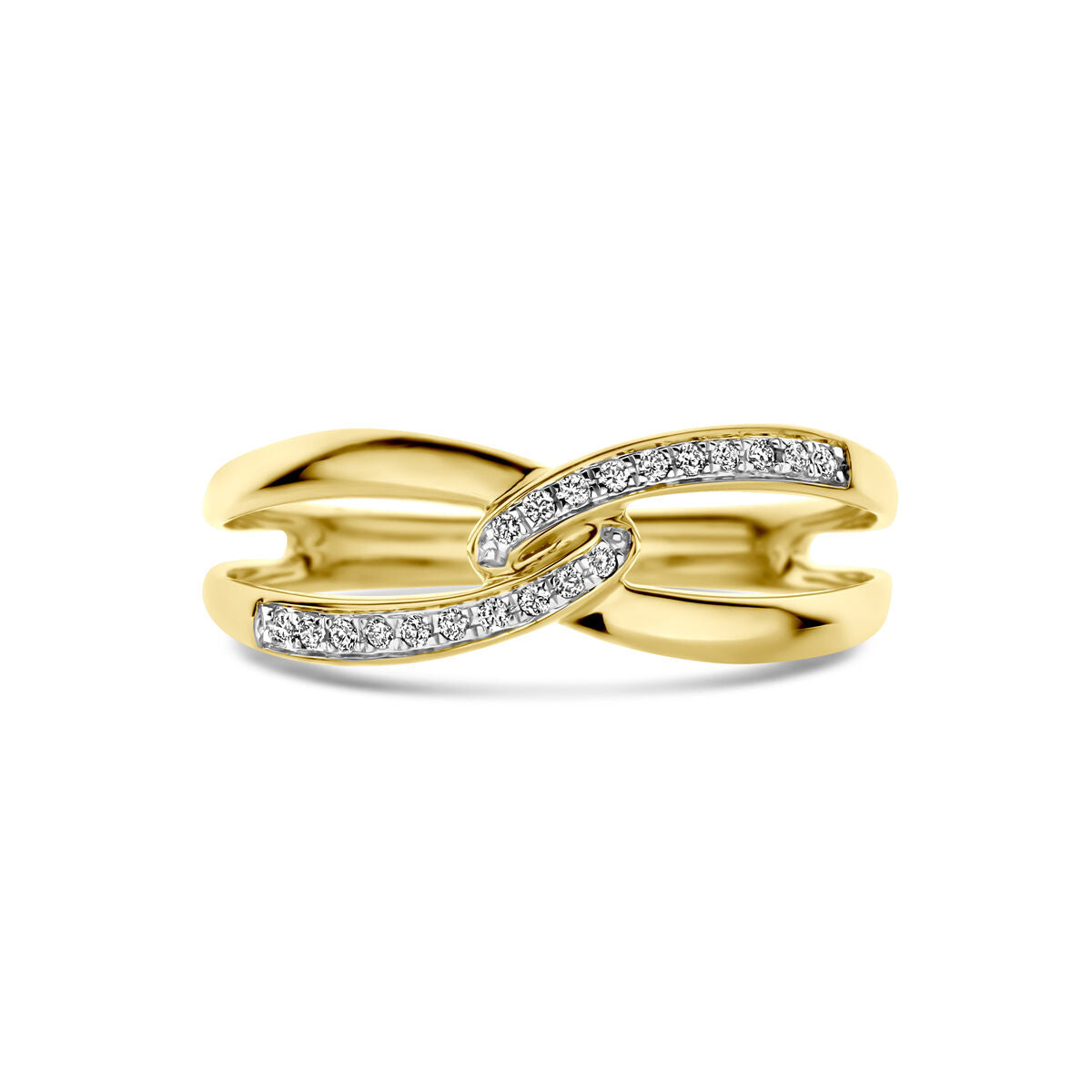 anillo diamante 0.06ct h si oro amarillo 14K