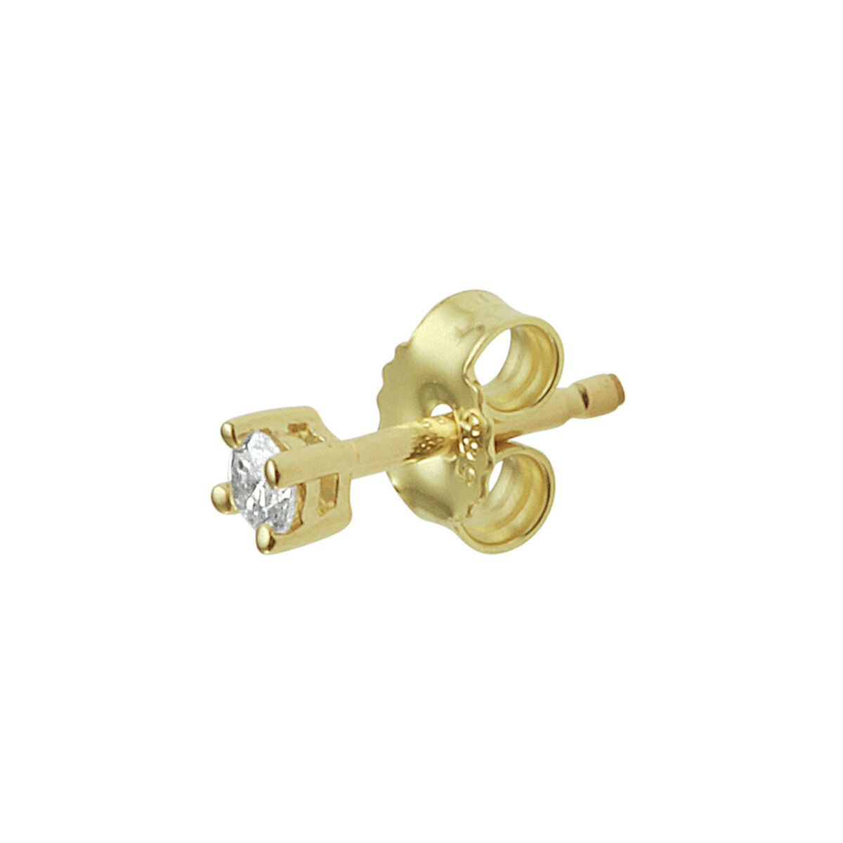 pendientes de botón diamante 0.05ct h si por pieza oro amarillo 14K