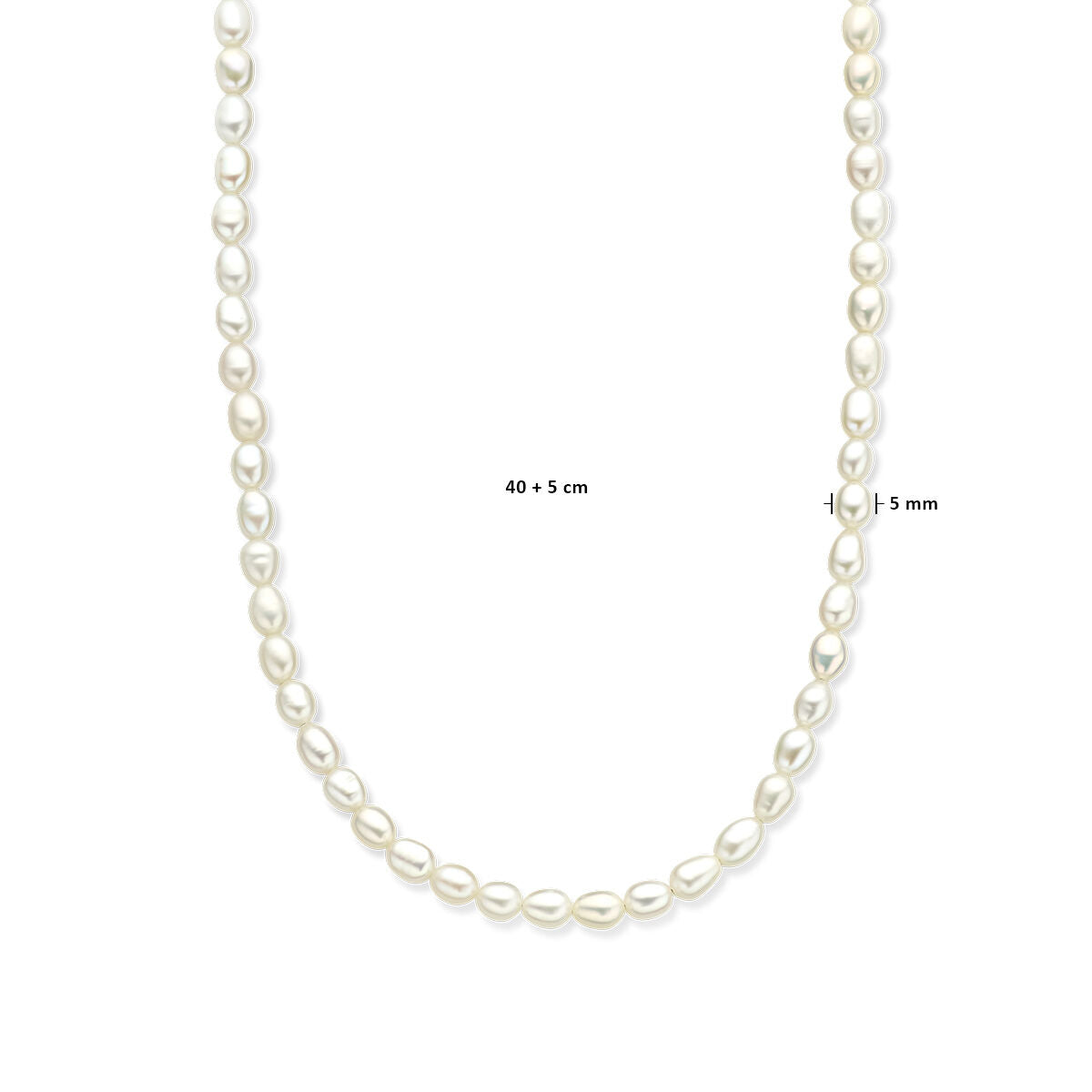 Collar de mujer de oro con perlas 14K