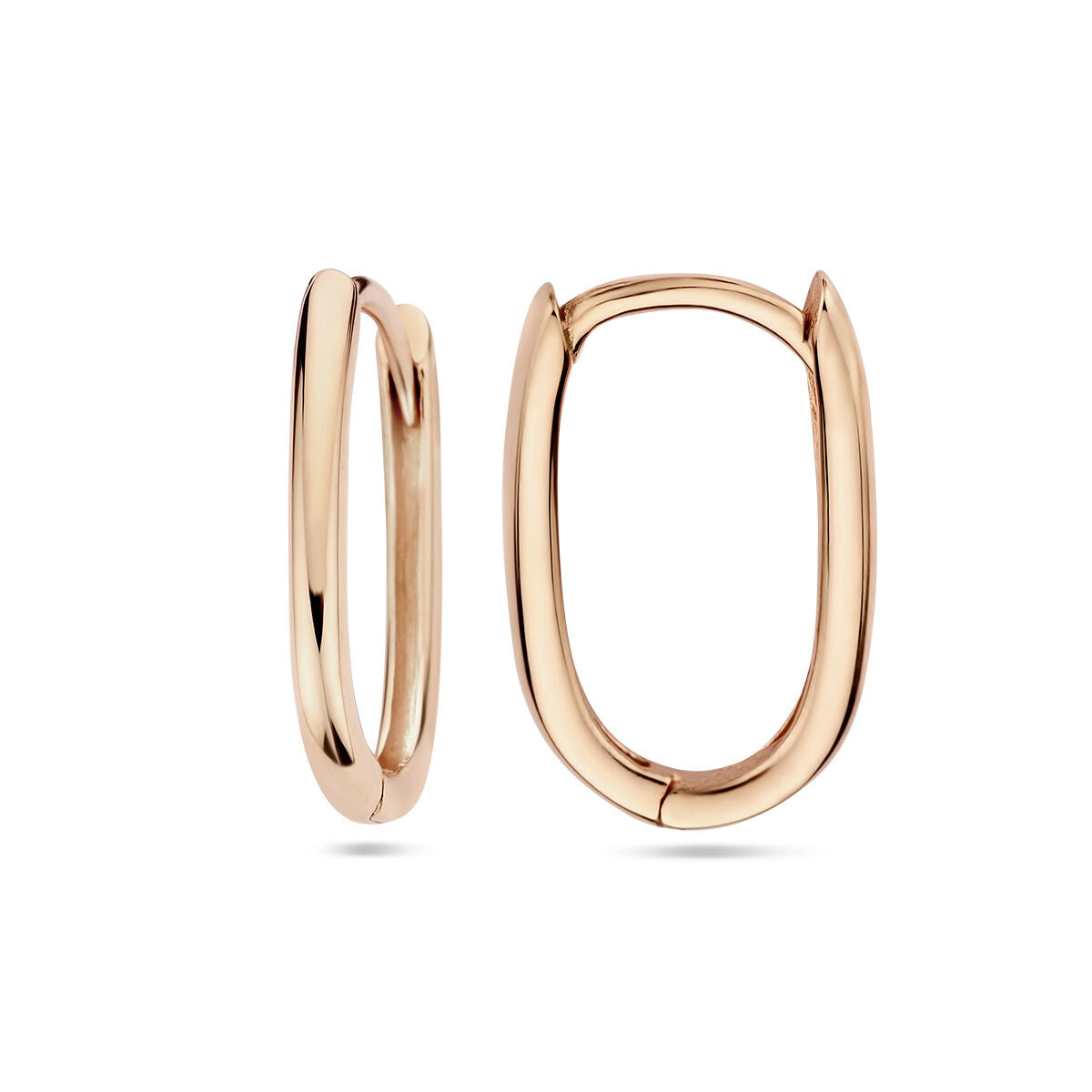 aros paperclip 14K oro rosa