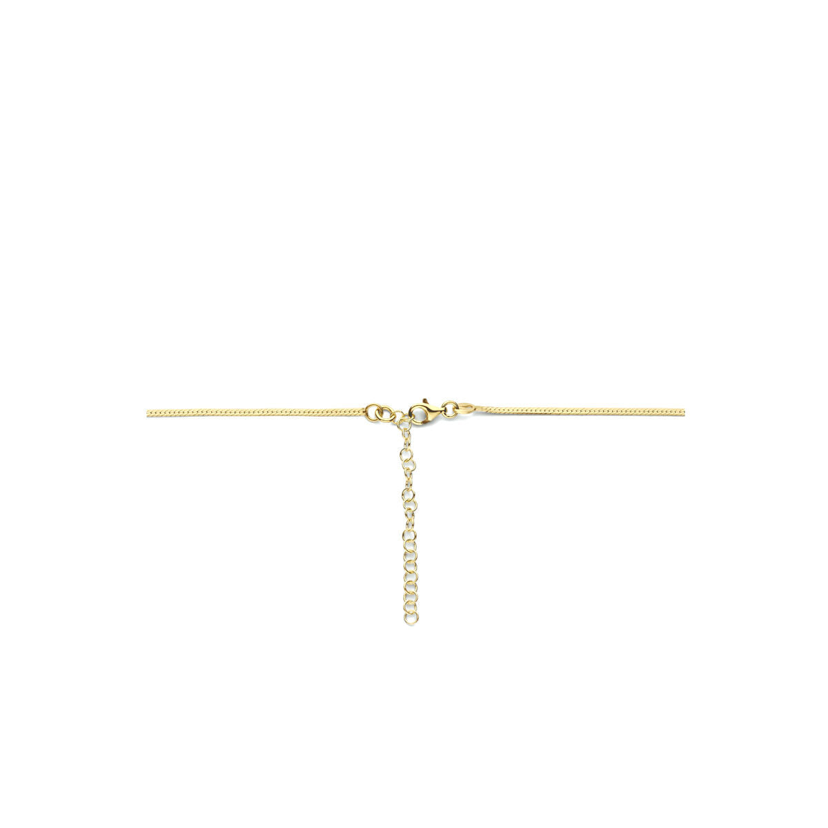 collar serpiente plano 1,7 mm 40 + 5 cm 3 micrones plata chapado en oro (amarillo)