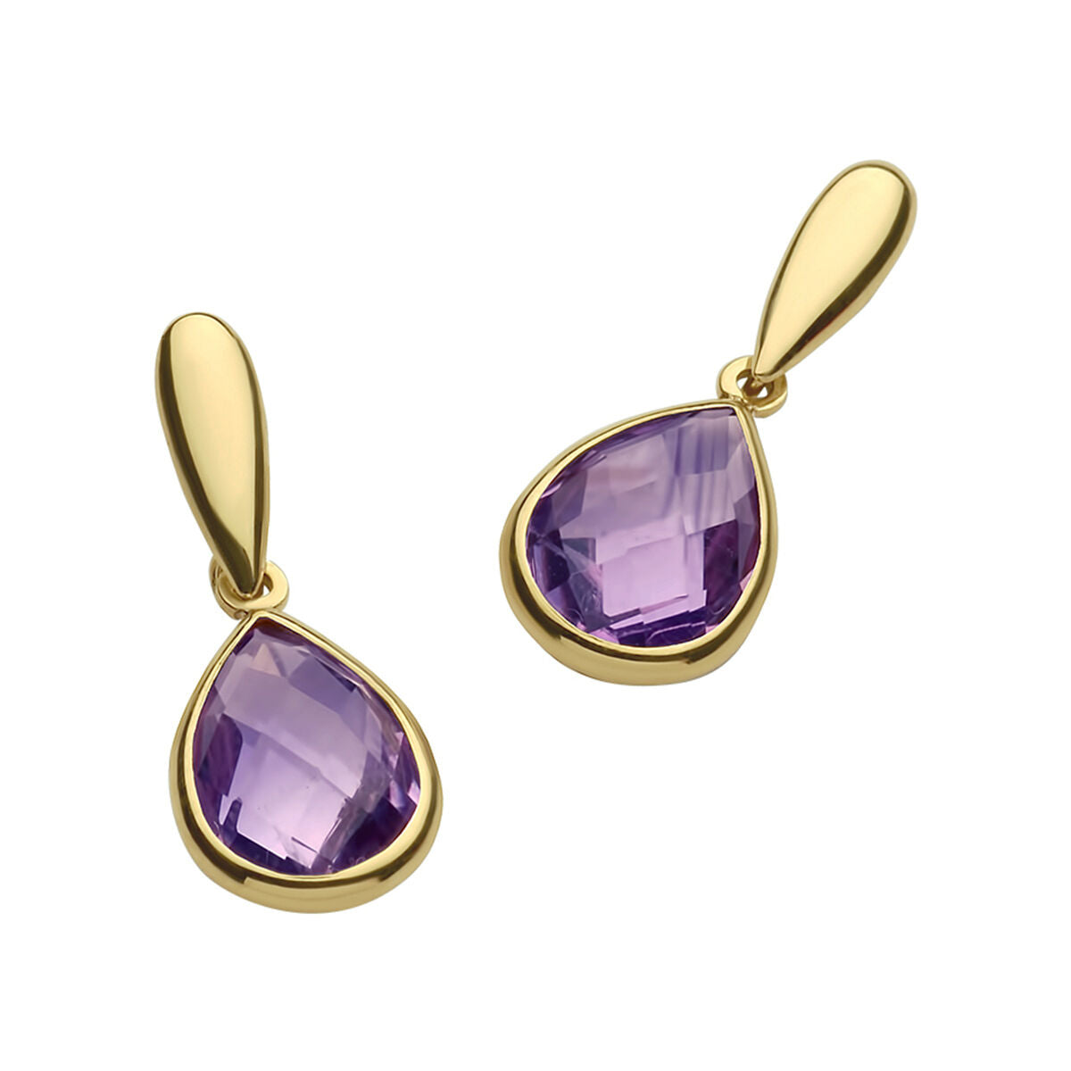 pendientes de amatista 14K oro amarillo