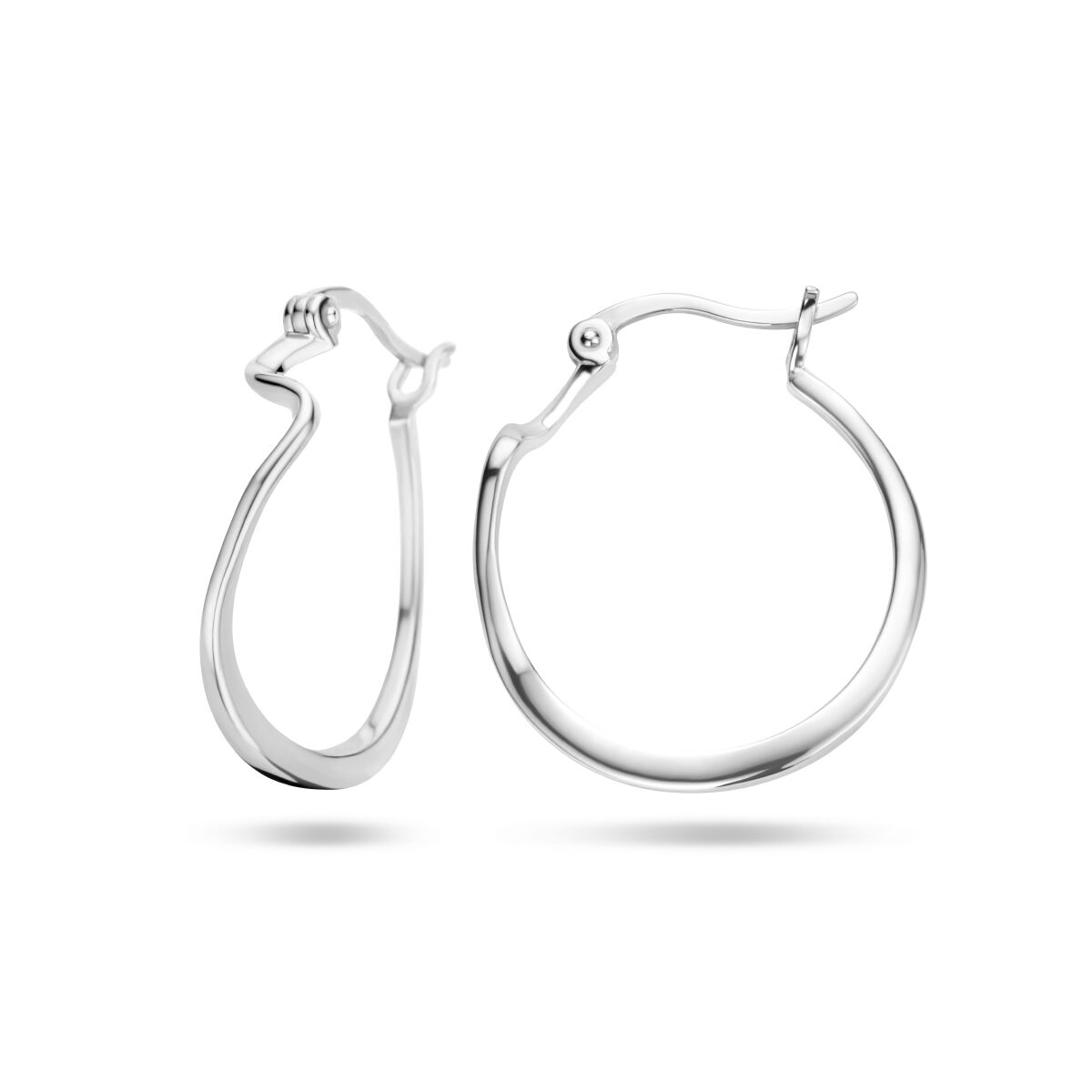 aros de plata rodiado