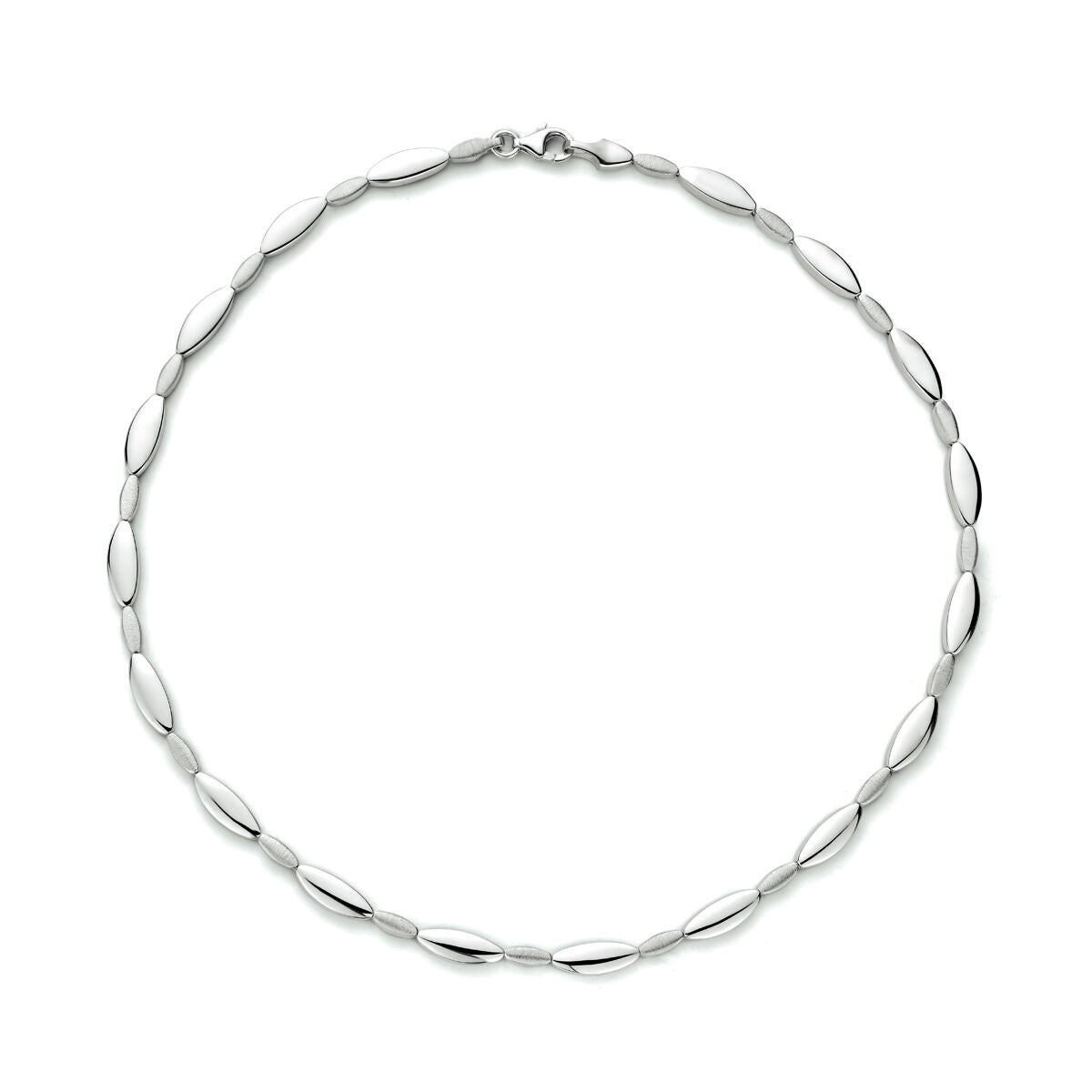 collar 5,2 mm 43 cm poli/mate plata rodiado