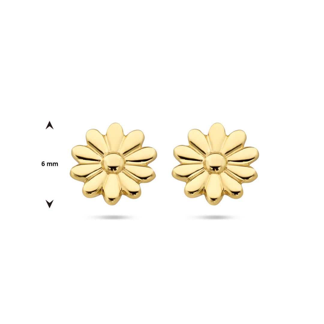 oorknoppen bloem 14K geelgoud