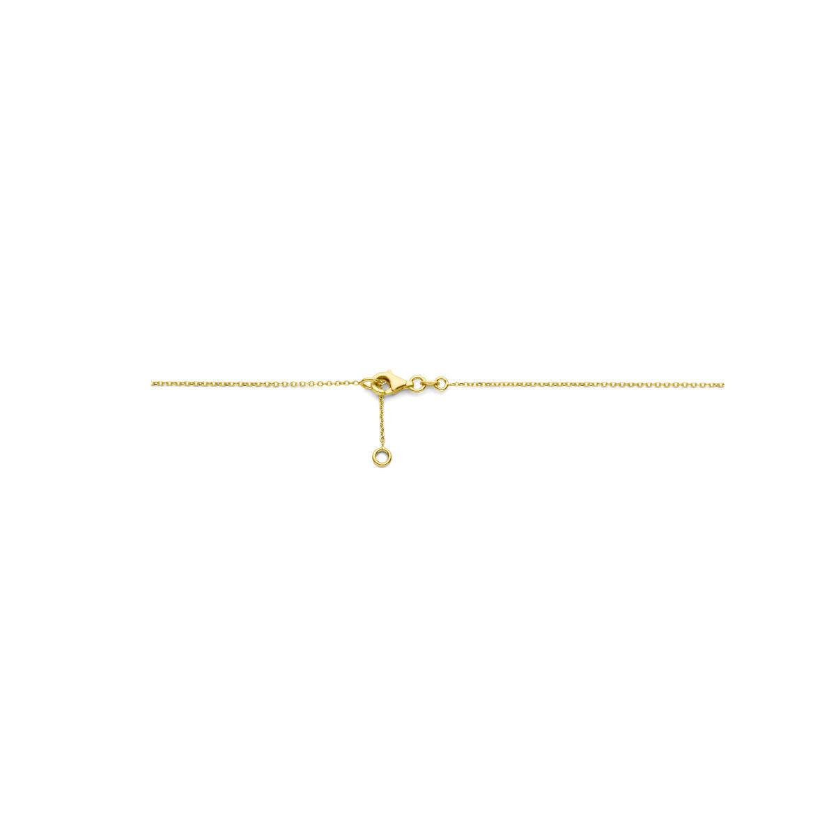 Collar de mujer oro con ópalo rosa y rubí 14K